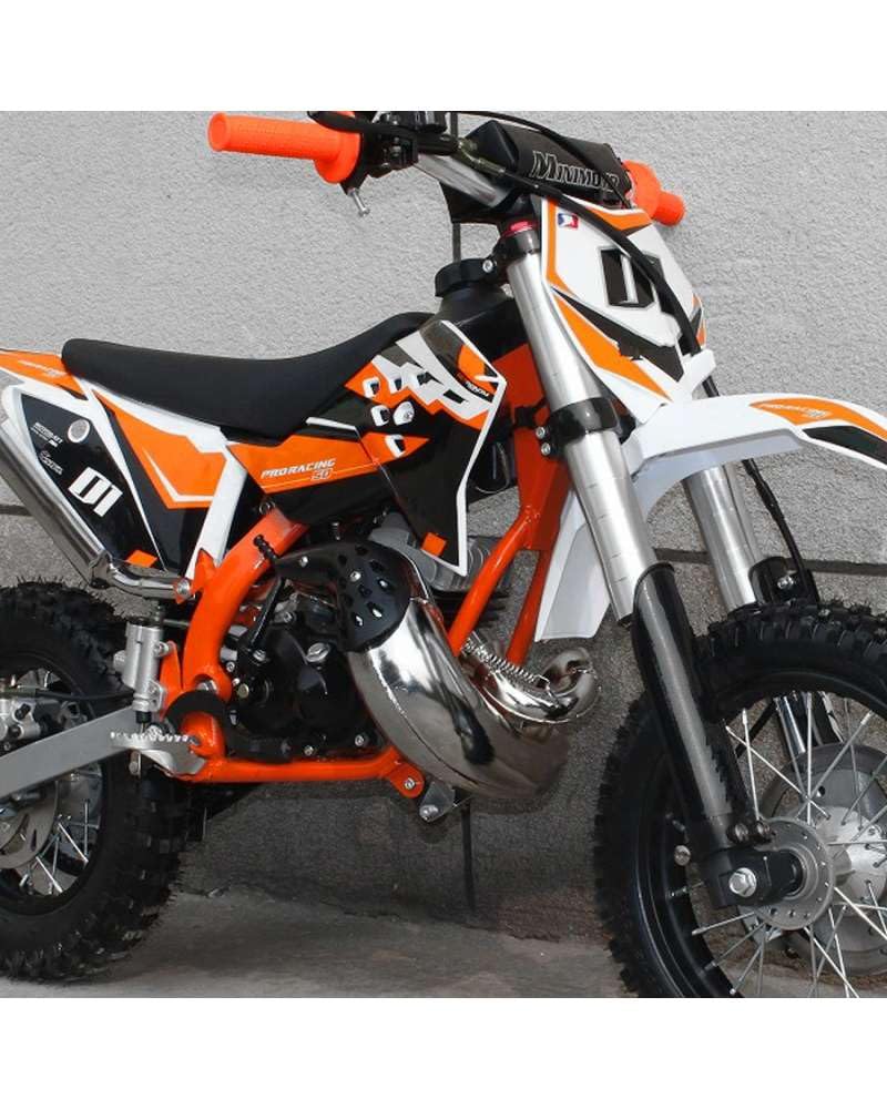 T-MOTO - Minimoto a benzina per bambini 50cc 14/12 - Moto cross bambino - Minimoto cross 50cc 2 tempi - Mini moto bambini/ragazzi - Mini moto cross benzina