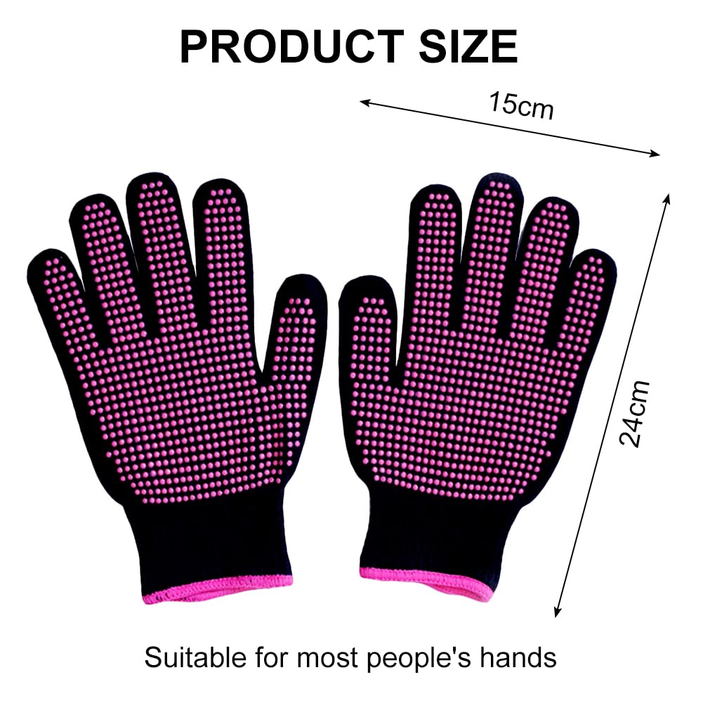 Gant de Coiffure,Gants de Cheveux Professionnels,Gants Thermiques de Salon,Pour Coiffure,Professionnel,Outils De Coiffure,Outils De Coiffure De Salon À Domicile,Pour fer à friser et fer à lisser