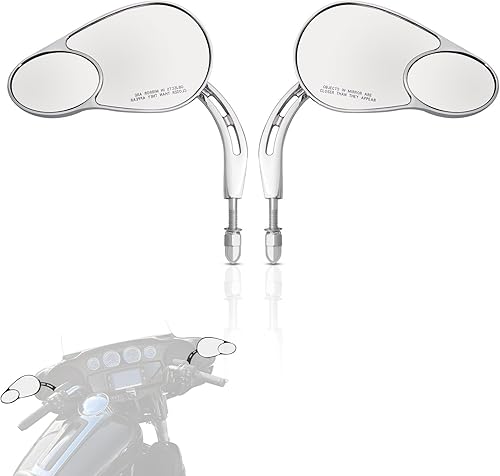 Miniatura 1 de WOWTK Espejos retrovisores, espejos de visión dividida para Harley 1982-2024, la mayoría de los modelos Road King Street Glide Road Glide Softail