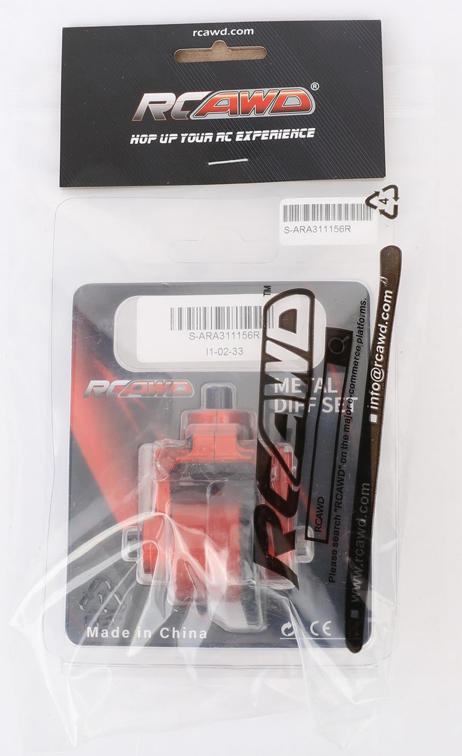RCAWD arrma Differential Set 37T 13T Vergrößerte Spiralzähne für ARRMA Big Rock, Granit, Senton, Vorteks, Typhon, Infrktion, Vendetta 3S & Kraton Outcast 4S V2 Upgrade Part (rot)