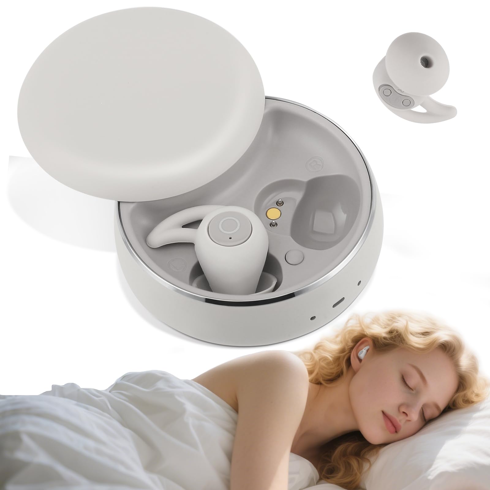 Novonell Snooze Pods Pro, éCouteurs Pour Dormir, éCouteurs Anti-Ronflement Pour Les Personnes Dormant Sur Le CôTé, Novonell Sleep Pods, éCouteurs Pour Dormir Bluetooth, Mini éCouteurs Bluetooth Sleepb