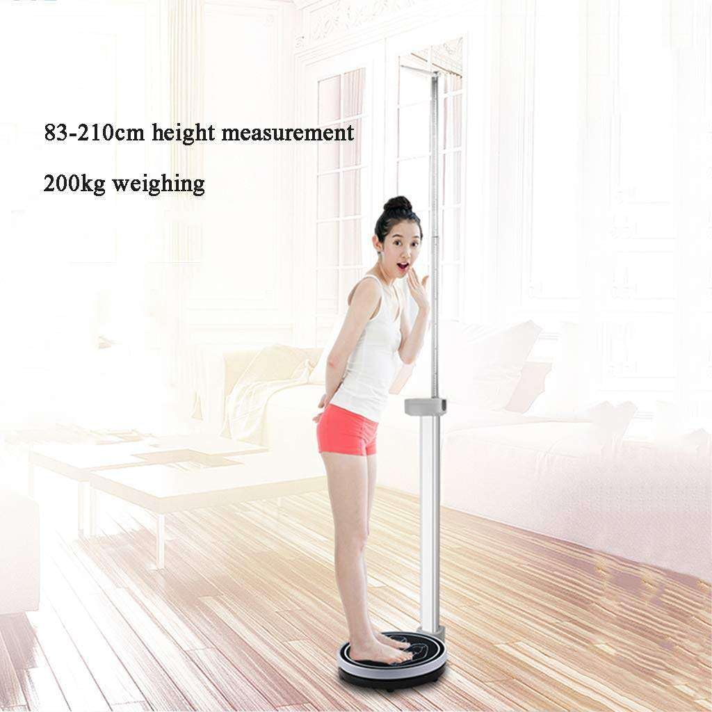 Wagi Elektroniczne, Waga Do Pomiaru Wzrostu I Wagi, Waga Cyfrowa Na Poziomie Oczu, Waga: 3-200 Kg, Wzrost: 83-210 Cm, Czytelne Diody Led, Transmisja Głosu, A