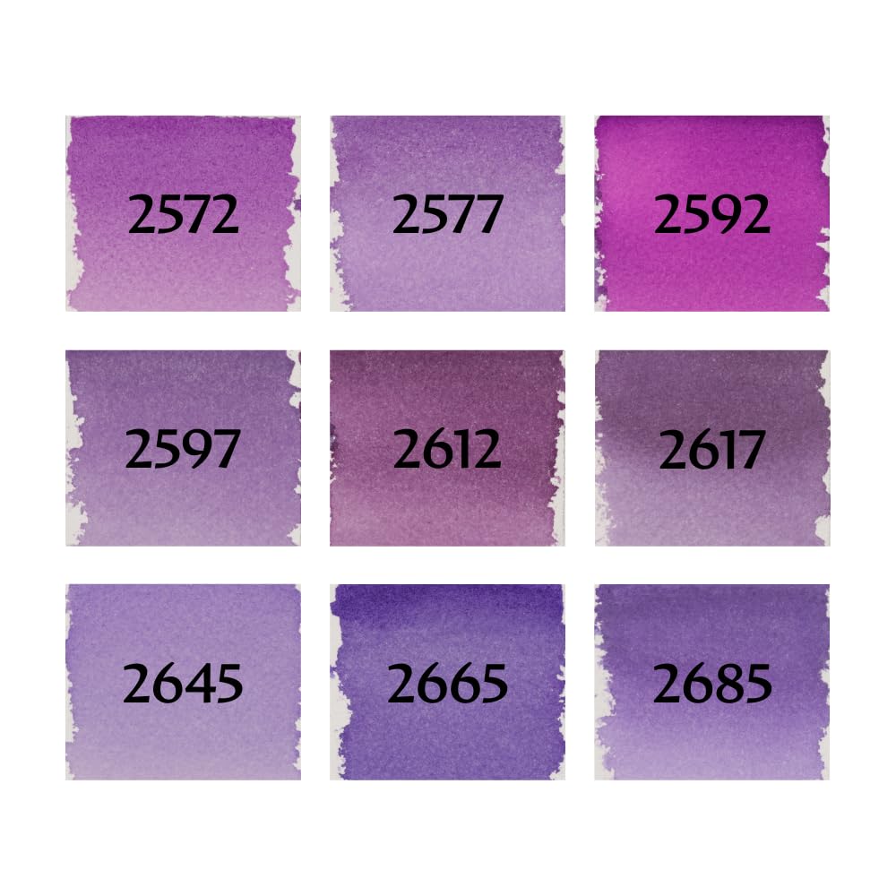 Talens | Pantone Marqueurs Set de 9 Purple | Stylo à Deux Pointes | Pointes Pinceau et Biseau | Encre Pigmentées à Base d'Eau en 108 Couleurs Pantone