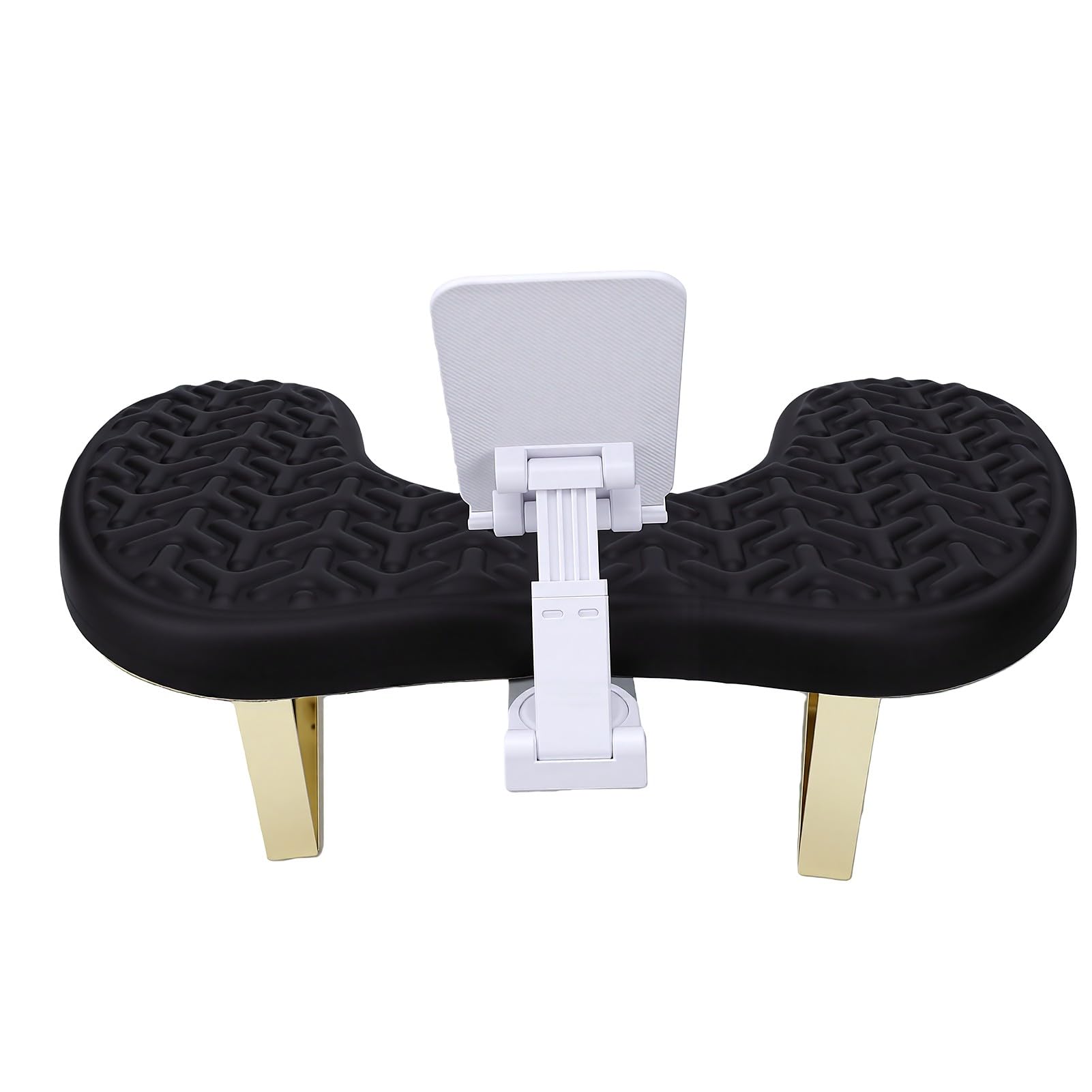 Brrnoo Reposabrazos para Uñas en Forma de U, Almohada Ergonómica para Reposamanos de Manicura con Esponja Viscoelástica Transpirable y Funda Impermeable para Mesa de Salón, Trabajo (BLACK)