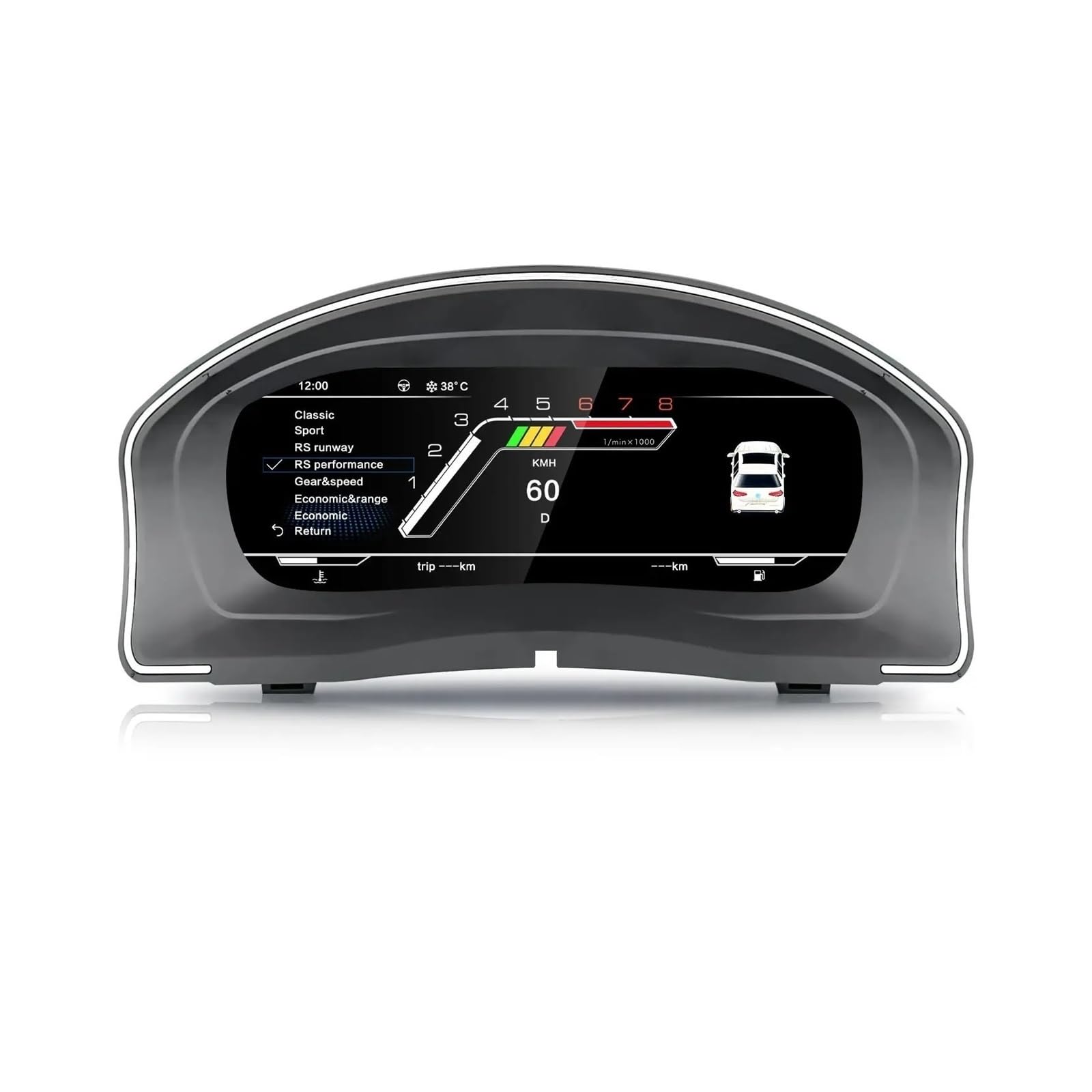 Cruscotto LCD da 10,25 pollici compatibile con VW Volkswagen Golf 5 2006 Car Digital Cluster Tachimetro automatico Monitor cabina di pilotaggio virtuale Nuovo aggiornamento