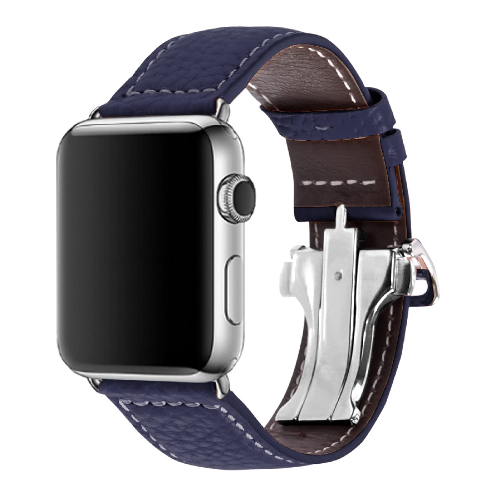 2525 ほぼ未使用　Apple Watch エルメス　ネイビー　レザーバンド Apple Watch HERMESレザーバンド ネイビー