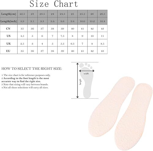 Miniatura 9 de Exceart Plantillas cálidas de invierno para deportes, insertos de forro polar, plantillas de zapatos suaves para mujeres y hombres, zapatos, botas,