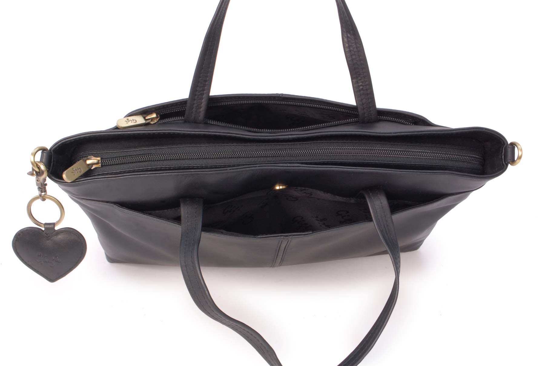 Gigi - Bolso de Hombre Grande de Piel - Tote Bag de Mujer - Bolso de Trabajo A4 - Correa Bandolera Desmontable - Othello 6490
