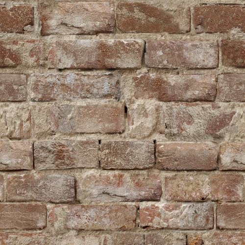 Aniboo Red Brick Wallpaper Peel and Stick Brick Contact Paper 78.7x17.3