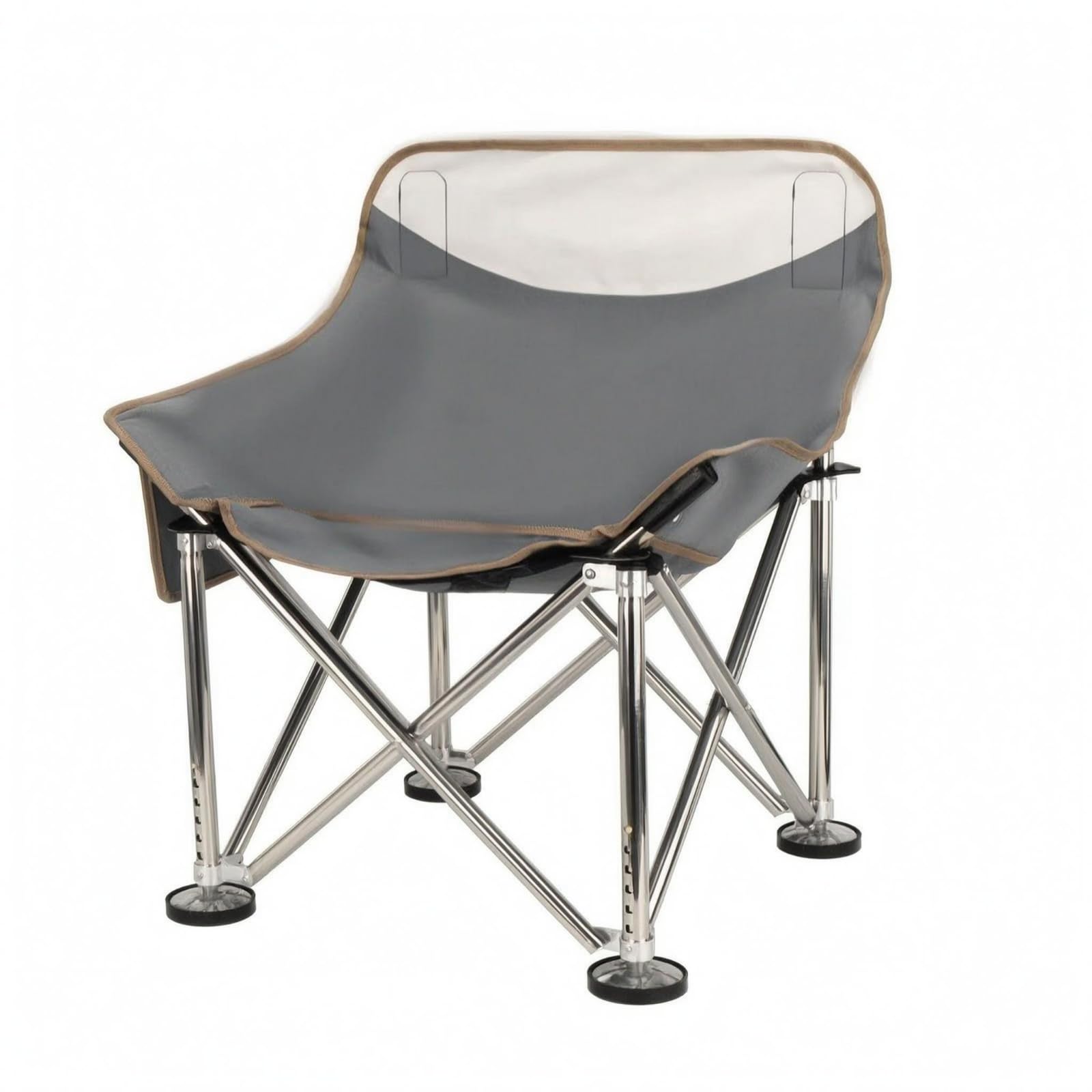 Baoblaze Siège de Pêche Pliant Chaise Lune Tabouret Portable Dossier Réglable Structure Tubes INOX Tissu Oxford Convient au Camping Pêche Randonnée Pique-Nique