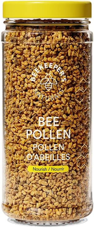 BEEKEEPER'S NATURALS Bee Pollen - 100% Raw Wildflower Bee Pollen, Natural Preserved Enzymes, Source of Vitamin B, Minerals, Amino Acids & Protein - Paleo & Keto Friendly, Gluten Free (5.2 oz)