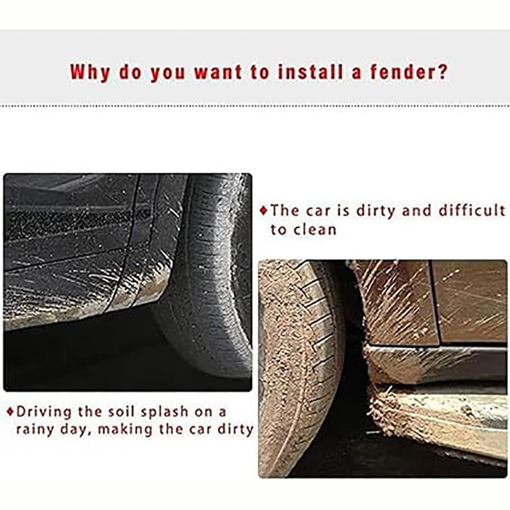 4 Pièces Voiture Bavettes pour Peu-geot 408 2010-2013, Garde Boue Avant Arrière Anti Éclaboussures Protection Styling Accessoires