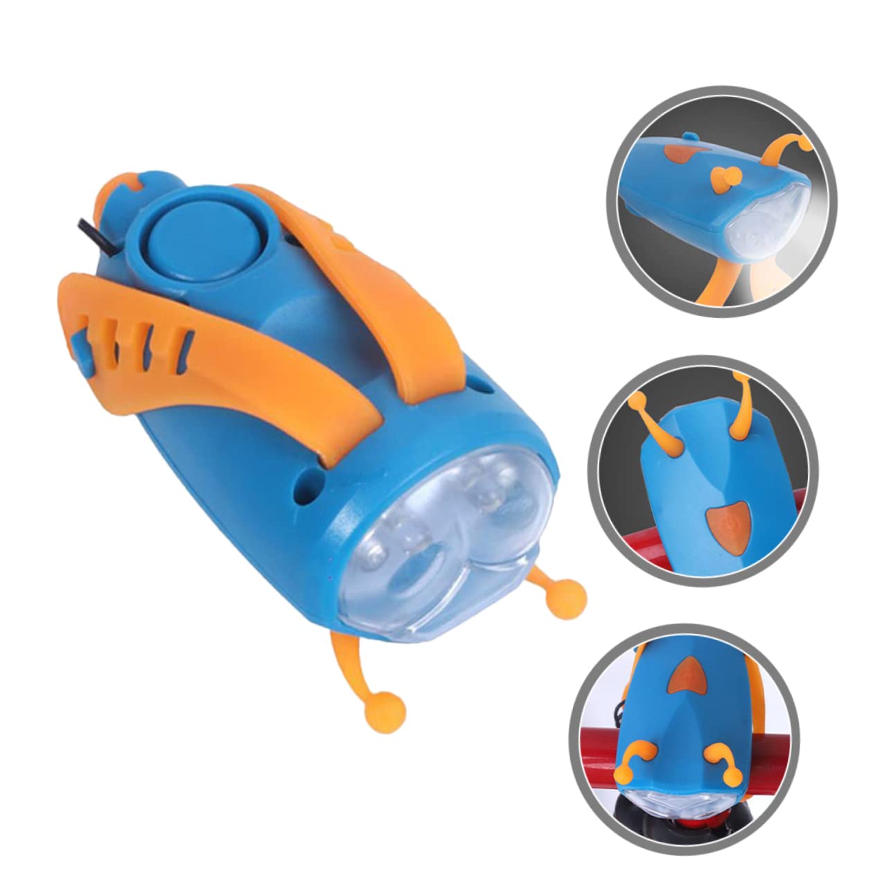 Sosoport 3pezzi Fanalino Anteriore per Bicicletta Kids con Luce LED e Tromba Accessorio per Bici Ragazzo Ragazza Ricaricabile Via USB Sicurezza e Divertimento per Passeggiate Notturne