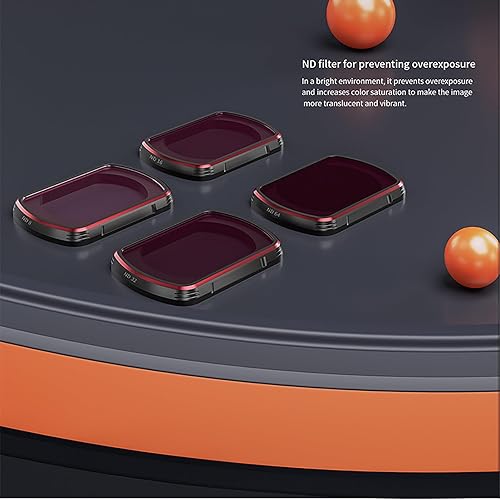 Miniatura 4 de Juego de filtros ND para DJI Osmo Pocket 3 Creator Combo Accesorios  Paquete de 4 ND 16, ND 32, ND 64, ND 256 (magnético) (versión de aluminio)