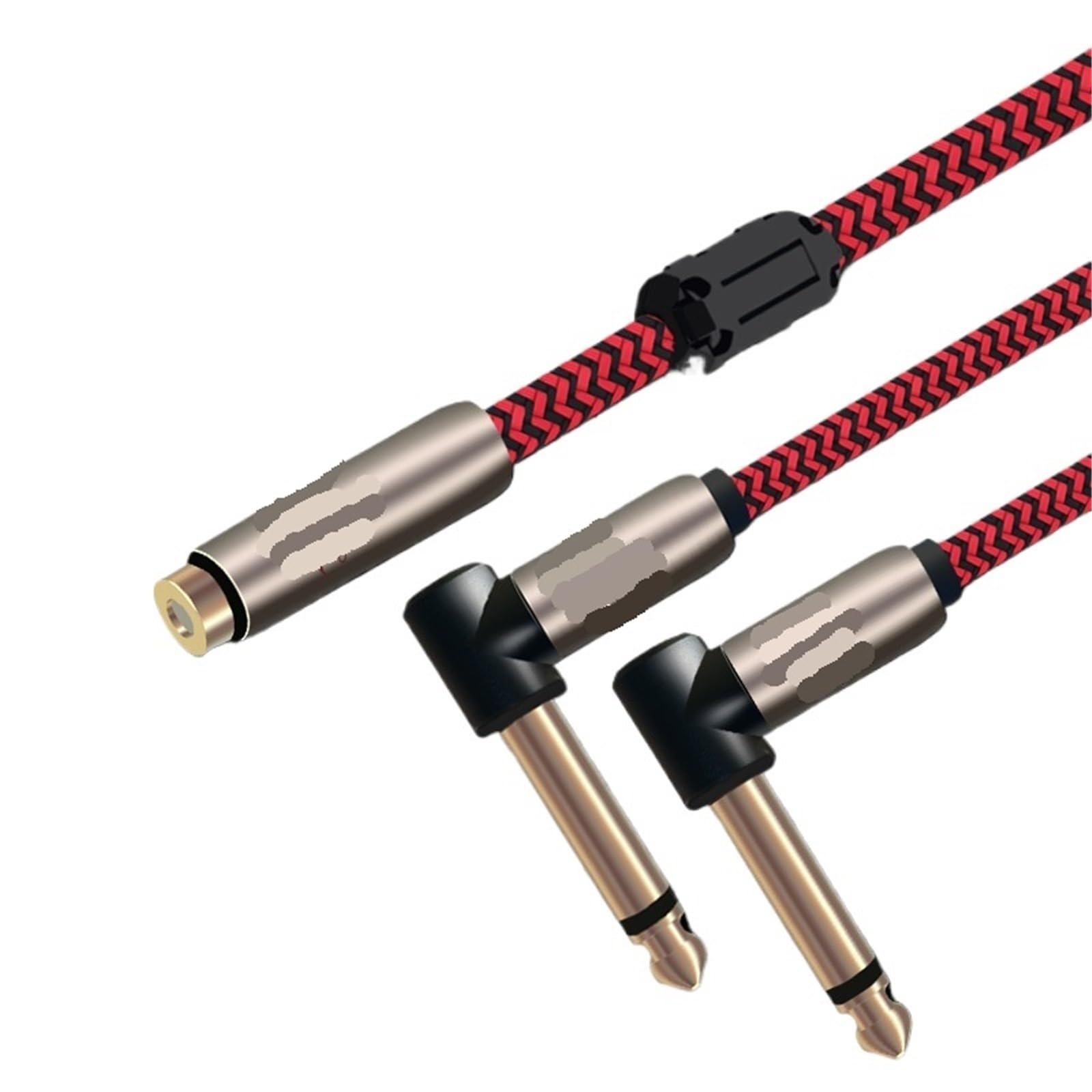 Kabel audio mini jack 3,5 mm do podwójnego złącza 6,35 mm do głośnika, kabla audio, wzmacniacz mocy, kabel obwodu mieszającego, 0,75 m, 1 m (kąt,5 m)