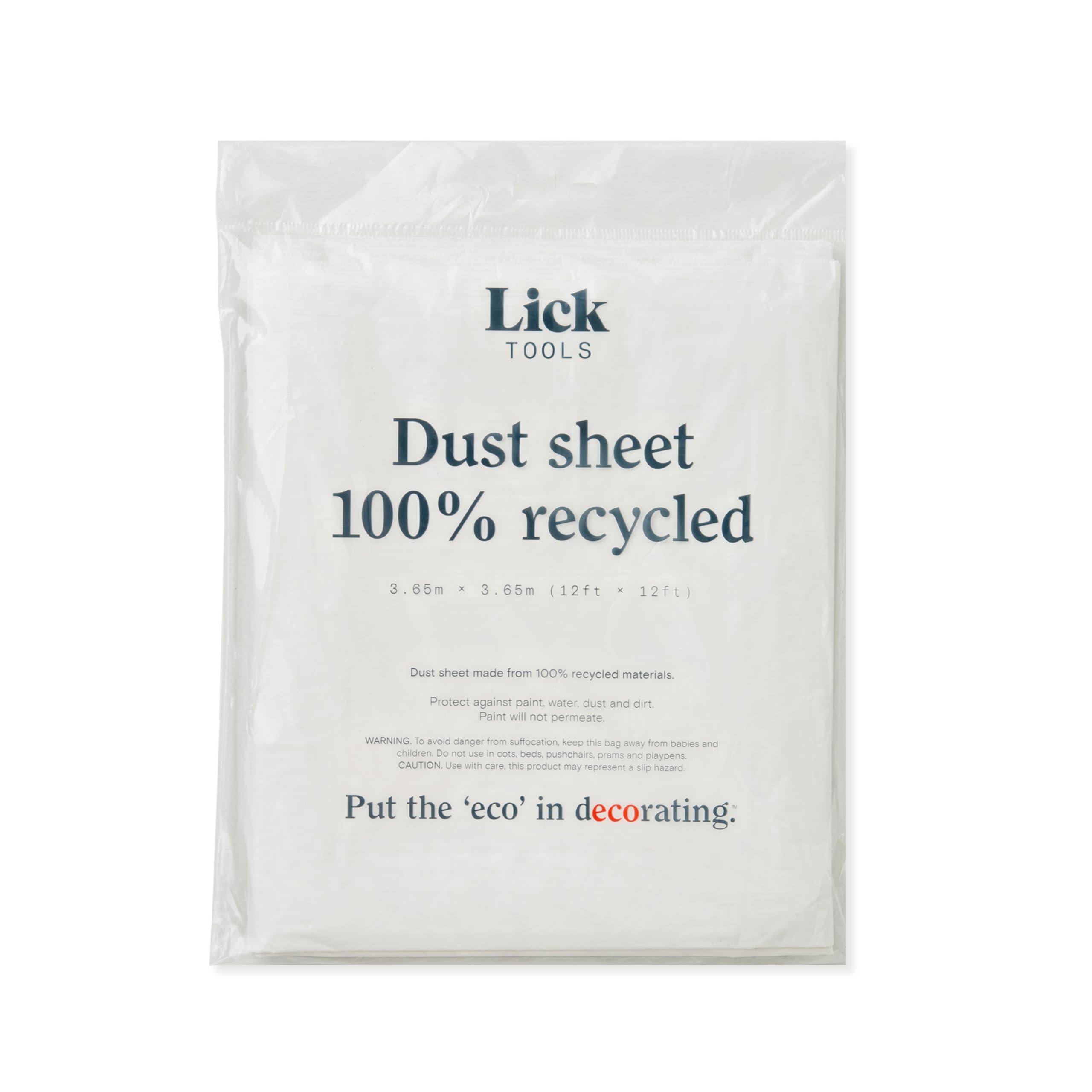 LICKTOOLS DUST SHEET 3.65M X 3.65M (254)