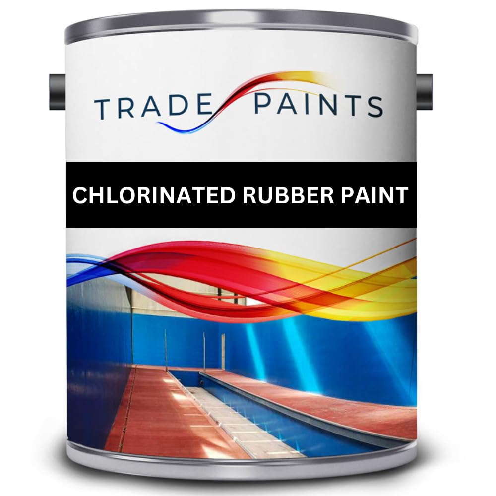 Chlorinated Rubber Paint For Concrete Stone Brick - Excellent Durable Waterproofing & Chemical Resistant (Regatta Blue BS18E53, 1 Litre)