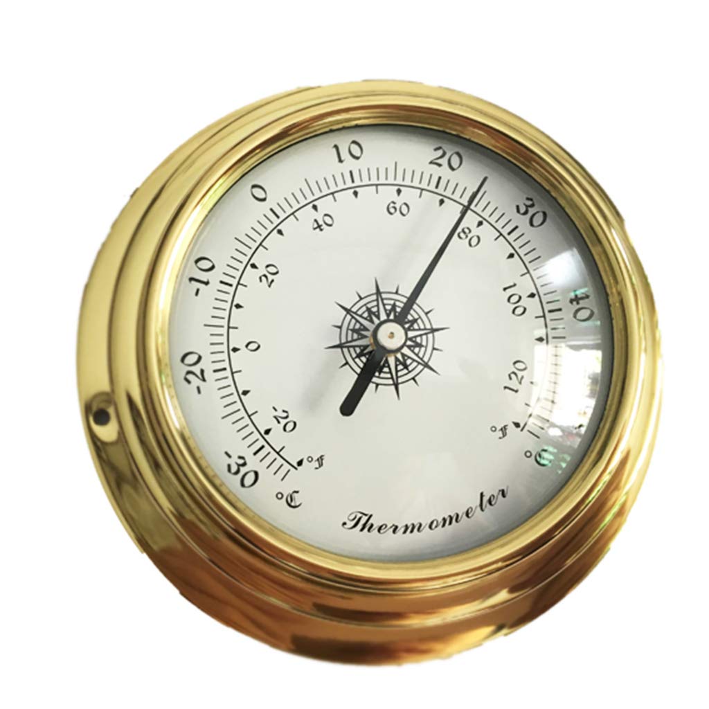 4 Zoll 4 PCS/Set Thermometer Hygrometer Barometer Uhren Uhr Kupfer für Shell Marine für Smart Hygrometer Thermometer