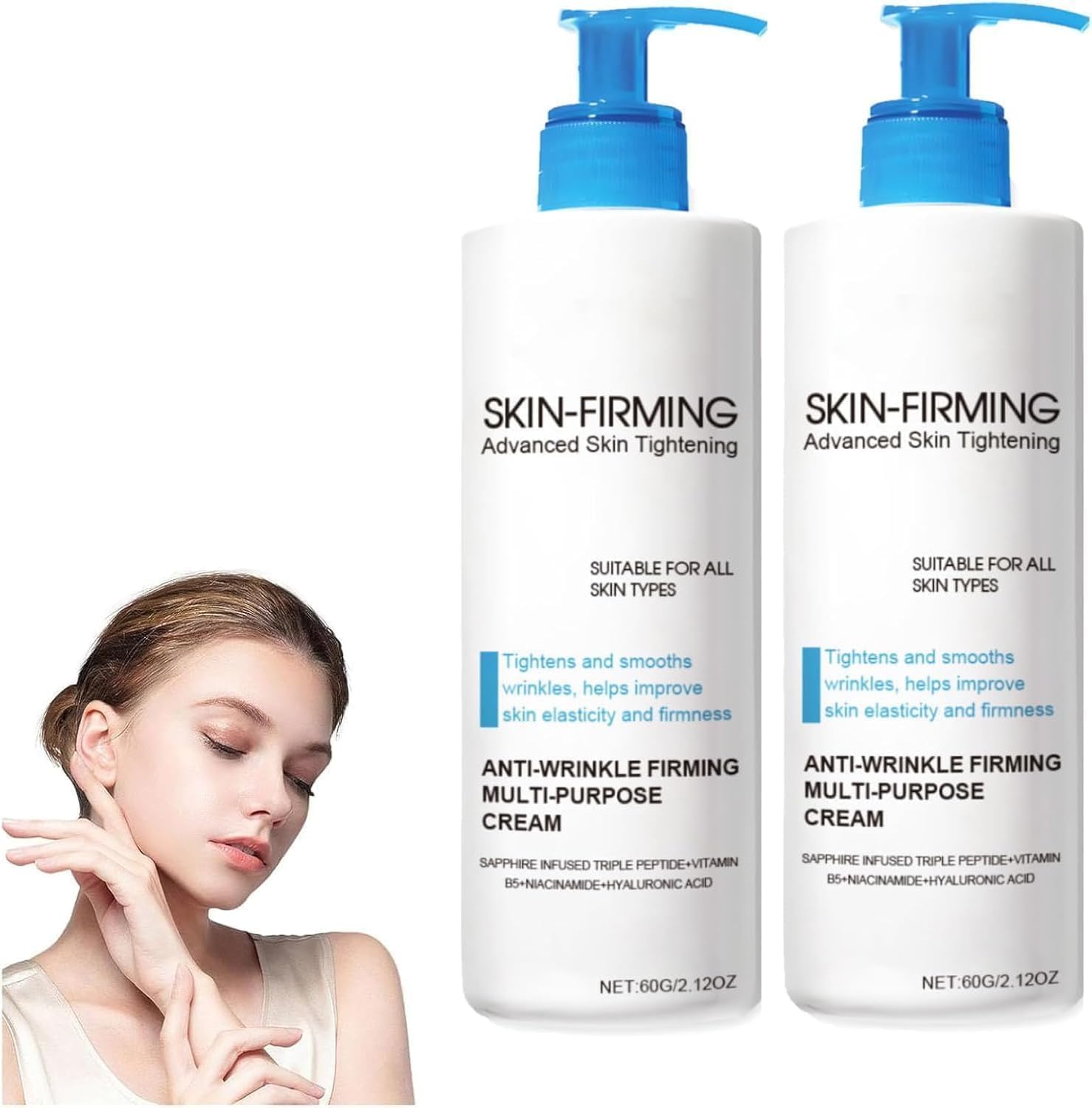 Advanced Skin Tightening Rejuvenating Cream, Ultra Firming & Revitalizing Cream, Skin Firming Body Cream, Advanced Firming & Wrinkle-Reducing Cream (Pack of 2)