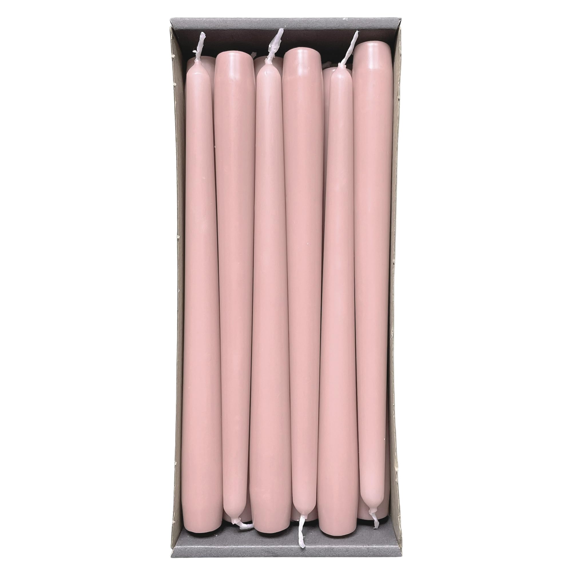 12 Velas Puntiagudas Azul Oscuro - 2.3x25 Cm, 8 Horas De Combustión, Sin Goteo Ni Humo, Fabricadas En Alemania