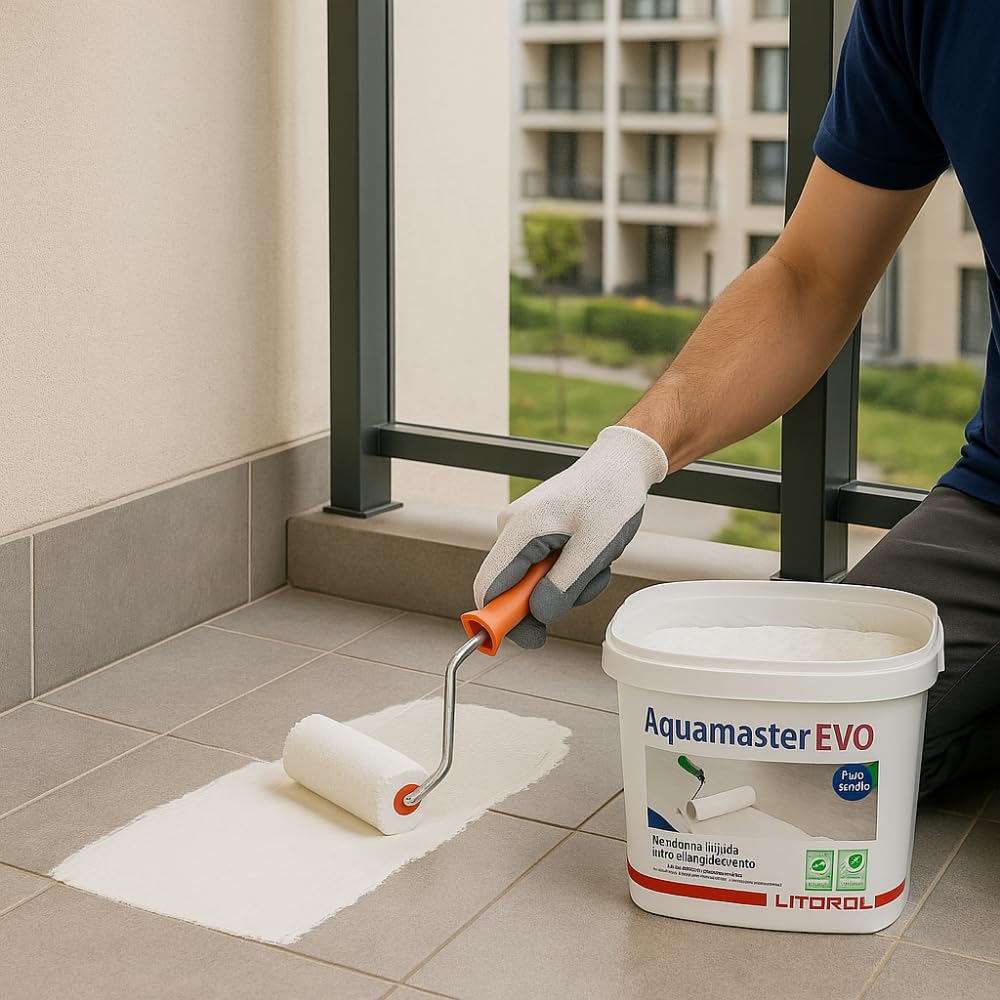 Paluplus Membrana Impermeabile Liquida, Secchio da 5 Kg, Riparazione Perdite Interni ed Esterni, Asciugatura Rapida, Basse Emissioni VOC, Applicazione Multi-Superficie -005F