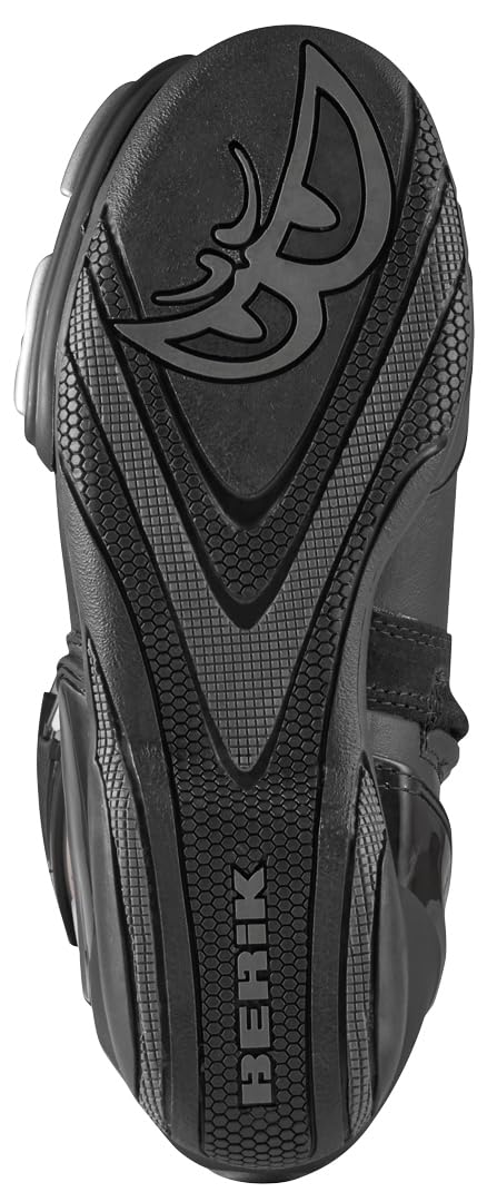 Berik Shaft 3.0 Motorradstiefel, schwarz/orange, 44 | Leder