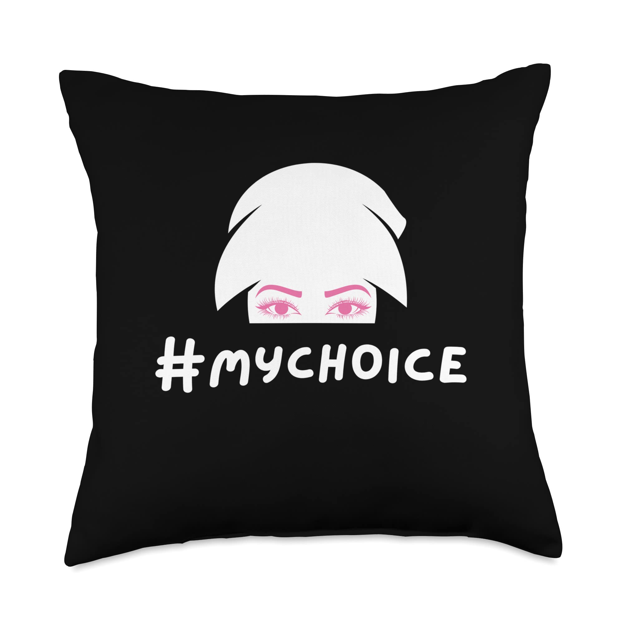 Pro Choice Pro Roe VS Wade Co. Inc.Roe VS Wade #MyChoice My Body Pro Choice Activism Throw Pillow, 18x18, Multicolor