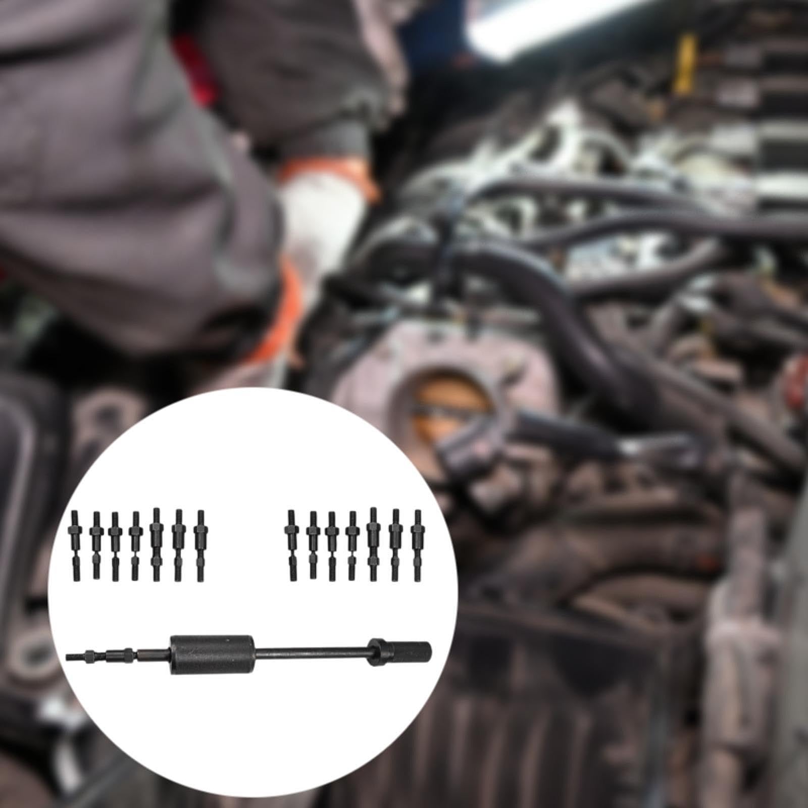 Generic Manual Pin Puller Black Pull Hammer Kit Easy Use Steel Professional Pin Removal Tool Pulling Hammer Thread Locating Taper, M3 to M12 Inner