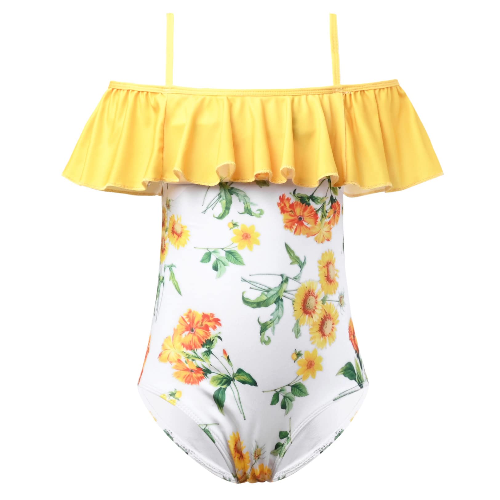 Mirwise Girls Swimsuits Swimwear Bathing Suit Beach Bikini with Doll Swimsiuts 4-13Y