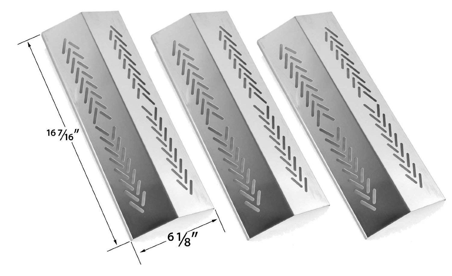 3 Pack Stainless Steel Heat Shield for Stering 526454, 526464, 536454, 536464, 5264-54, 5264-64, 5364-54, 5364-64 and Stering 526454, 526464, 536454, 536464 Gas Grill Models