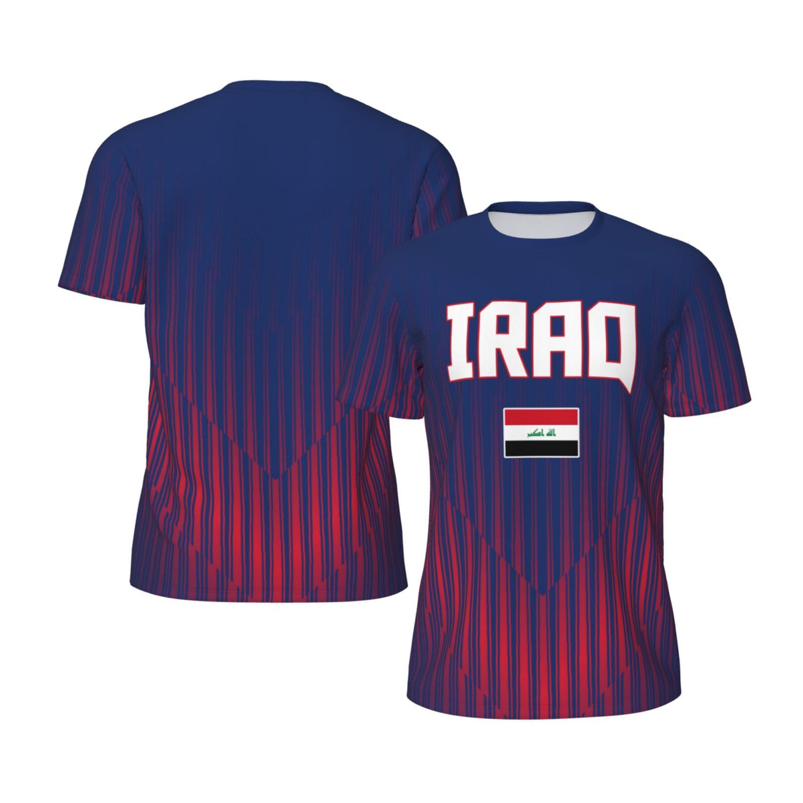 DABOYOZHZH Iraq Flag Cool Iraqans (33) Sports Jersey Mesh T-Shirt 3D Print for Running Cycling Soccer Tennis Fitness Climbing Shirts
