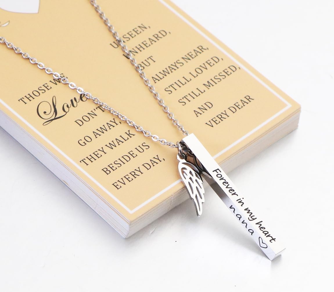 Ankiyabe Sympathy Memorial Necklace - Forever in My Heart Condolence Gifts for Loss of Loved One Bereavement Gifts - Image 2