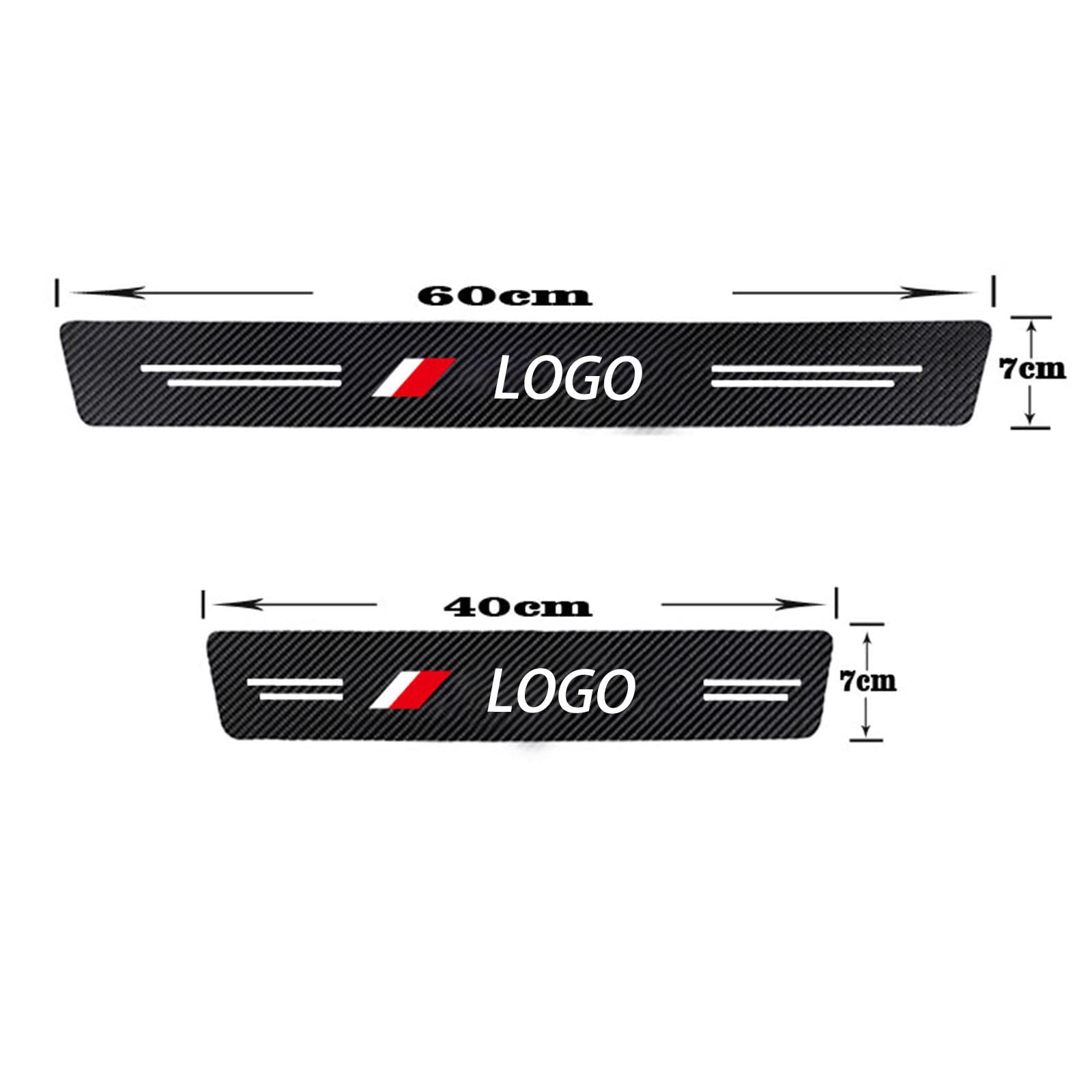4 Pezzi Auto Fibra di Carbonio Battitacco Adesivi per Suz-uki Samurai, Soglia Porta Anti-Graffio Scuff Piastra di Protezione Antiscivolo Adesivi Decorativi Accessori
