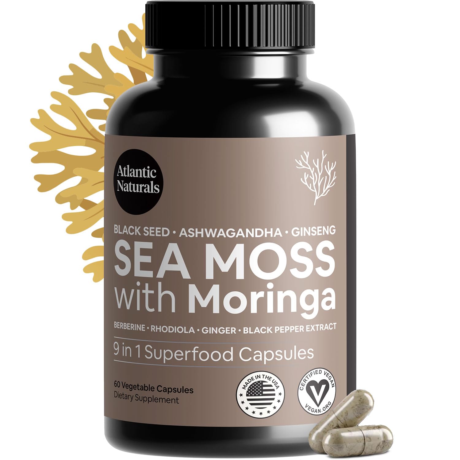 Amazon.com: Sea Moss Capsules – Irish Sea Moss with Black Seed Oil