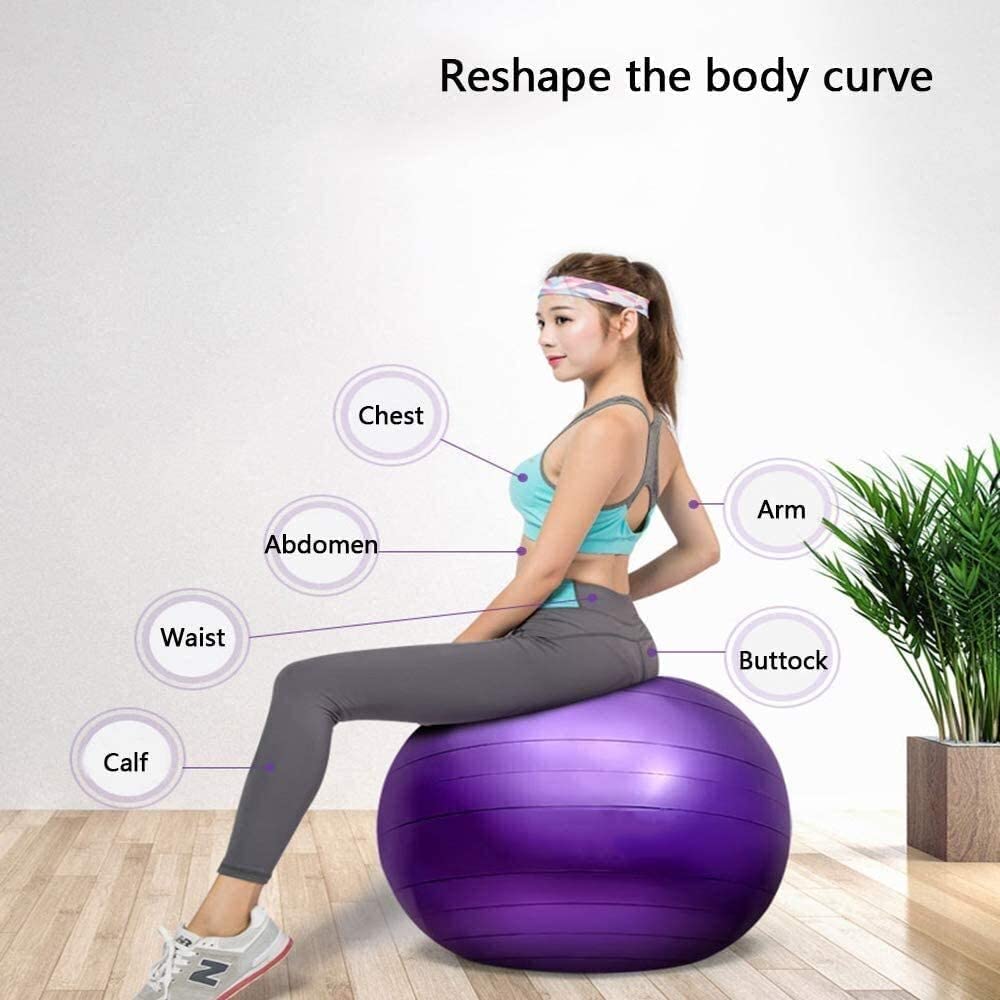 Piłka do fitnessu Piłka do pilatesu Joga Odchudzanie Kształtowanie Fizjoterapia Pomoc w dostarczaniu Zrównoważona piłka treningowa(Purple,85cm)