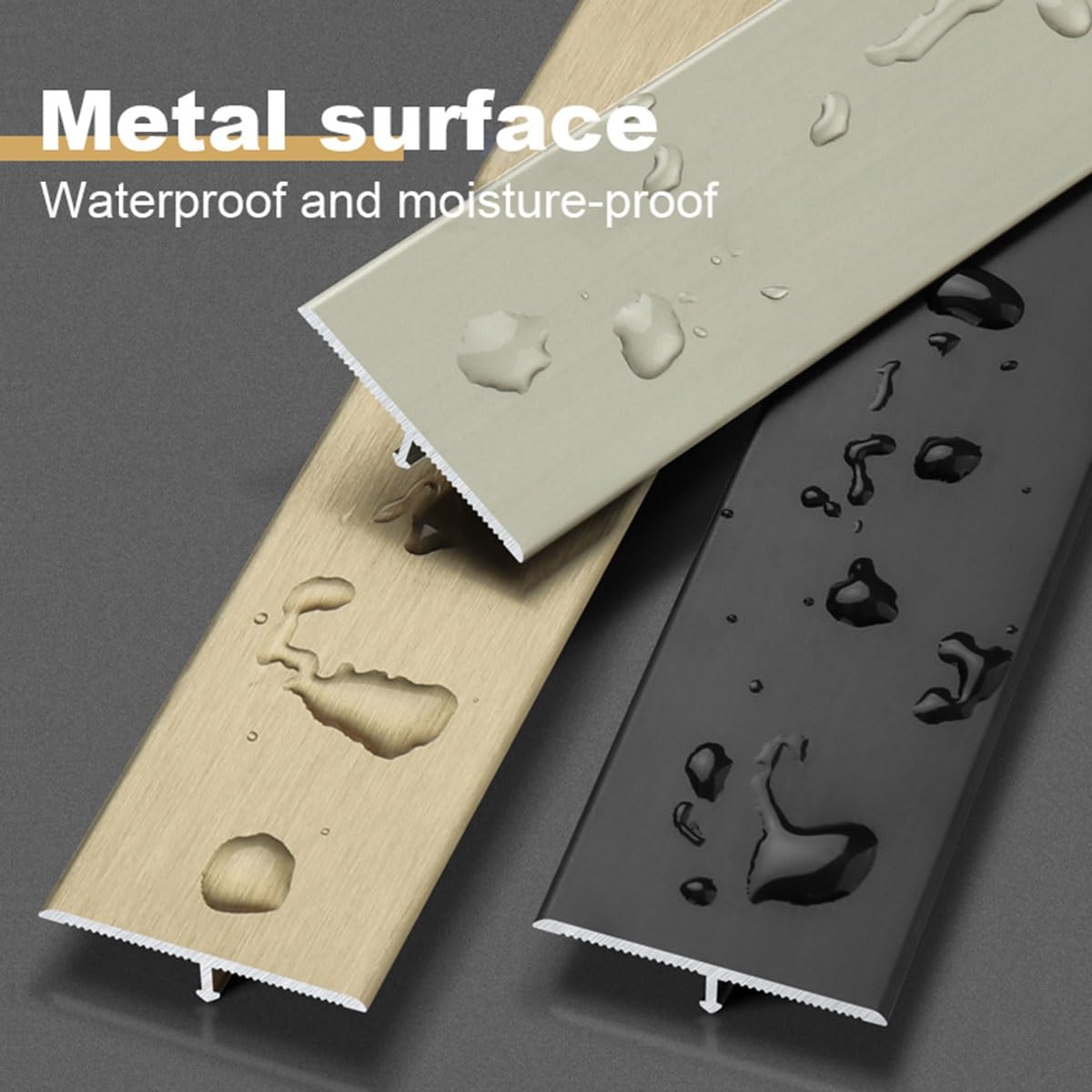 Moulure en T en aluminium – Bande de protection de sol sans couture de 60 mm pour carrelage, bois et stratifié – Barre de séparation de porte argentée et solution de bordure de protection (6,1 cm)