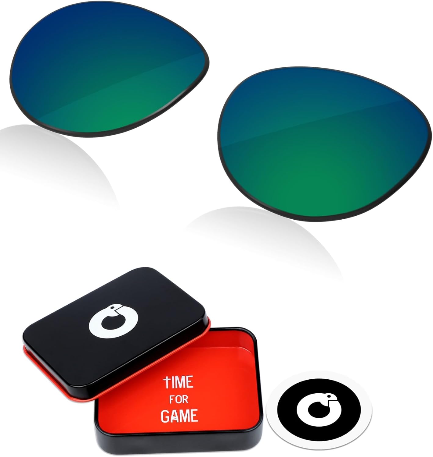 1.8MM Polycarbonate Replacement Lenses for Ray-Ban Meta Headliner RW4009 50mm Sunglass - Emerald Green