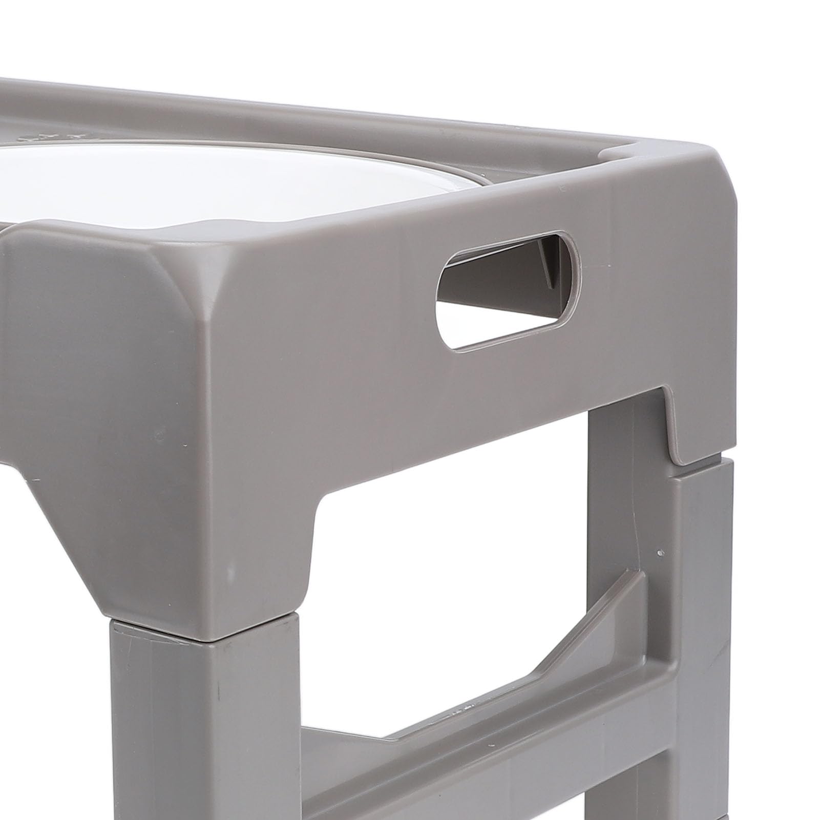 Asixxsix Gamelle Surélevée pour Chien, Hauteur Réglable sur 4 Niveaux, Gamelle Surélevée en Acier Inoxydable avec Pieds Pliables Antidérapants pour Chiens de Petite, Moyenne et Grande Taille (Grey)