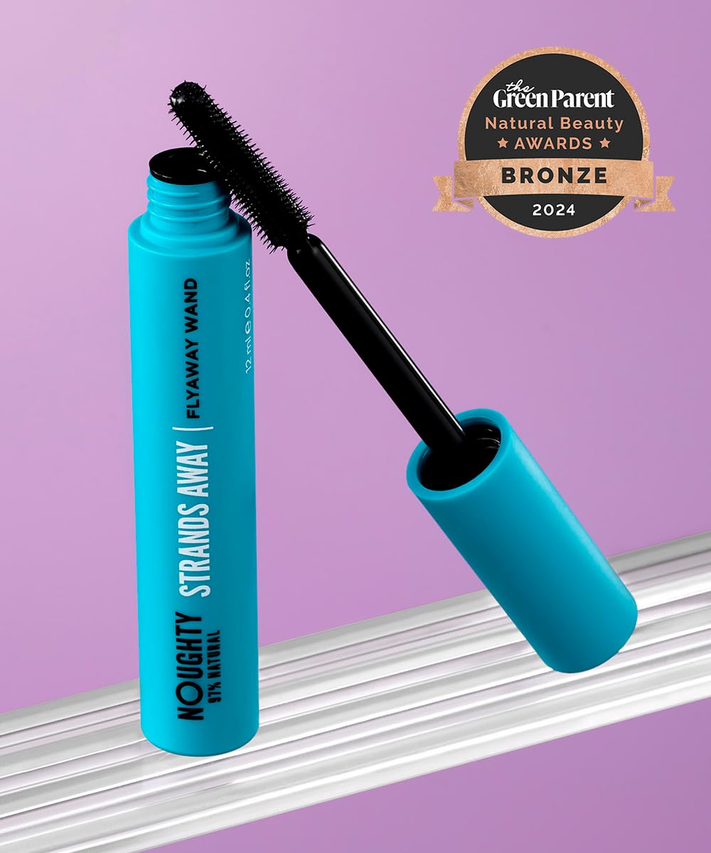 Noughty 97% Frizz Natural Frizz Magic Strands Away Flyaway Wand, Contrôle les cheveux et les sourcils crépus, Finition lisse et non grasse, à l’huile de marula et à l’huile de noix de coco 12ml