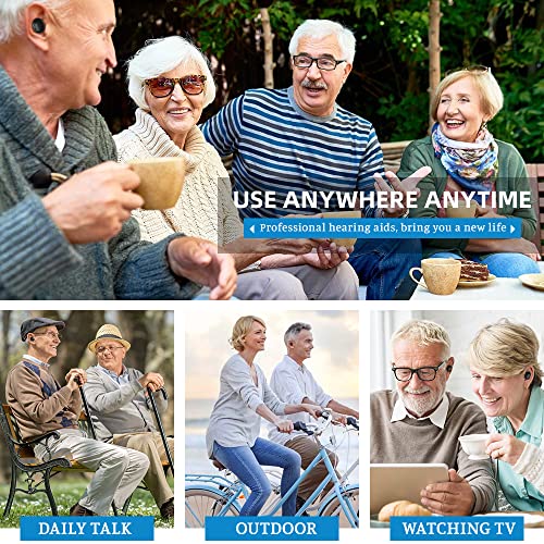 Uroru Hearing Aid For Seniors With Lcd Display, Rechargeable Adults Hearing Amplifier For Severe Hearing Loss, Super Long Battery Life, With Charging Case& Usb Charging Cable #TOP6
