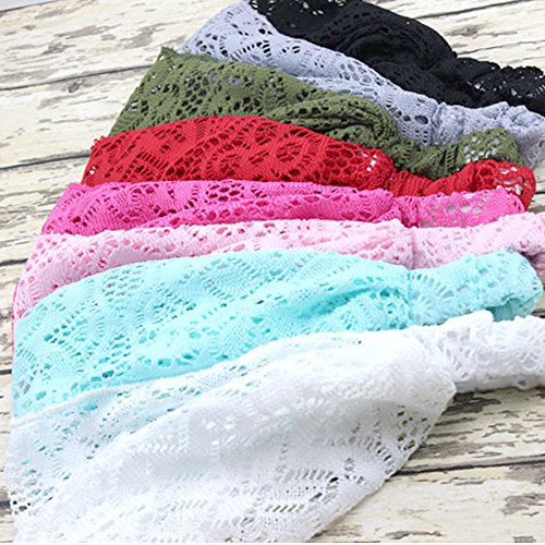 Image of DRESHOW 8 Pack Headbands for Women Yoga Knotted Headbands Elastic Criss Cross Hair Accessories Sports Head Wrap Non Slip