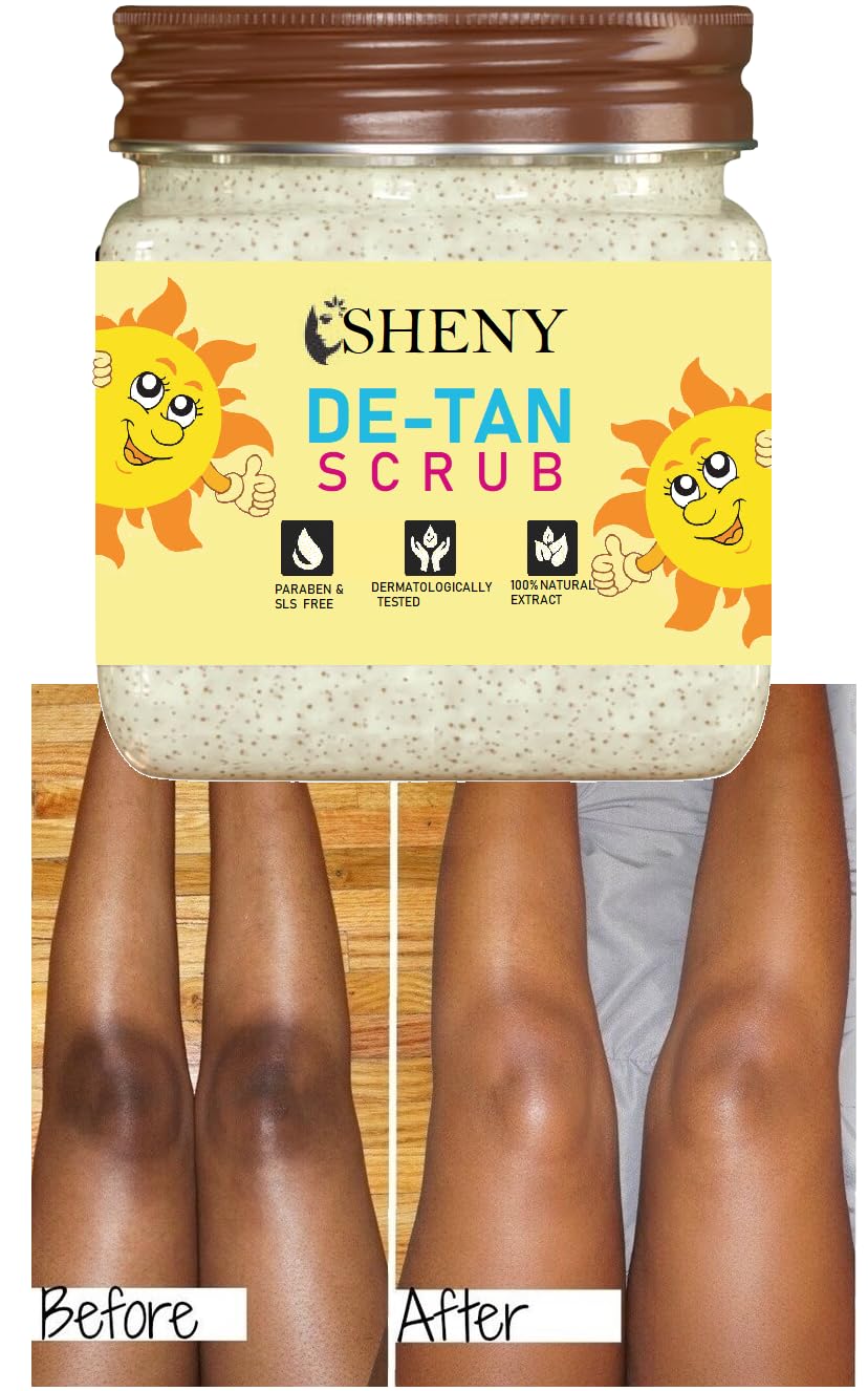 SHENY De-Tan Scrub, Paraben & SLS Free, Effective Face and Body Scrub Formulated for Daily Use to Gently Exfoliate Tan and Reveal Fresher, Smoother Looking Skin atural Extract-picture-30