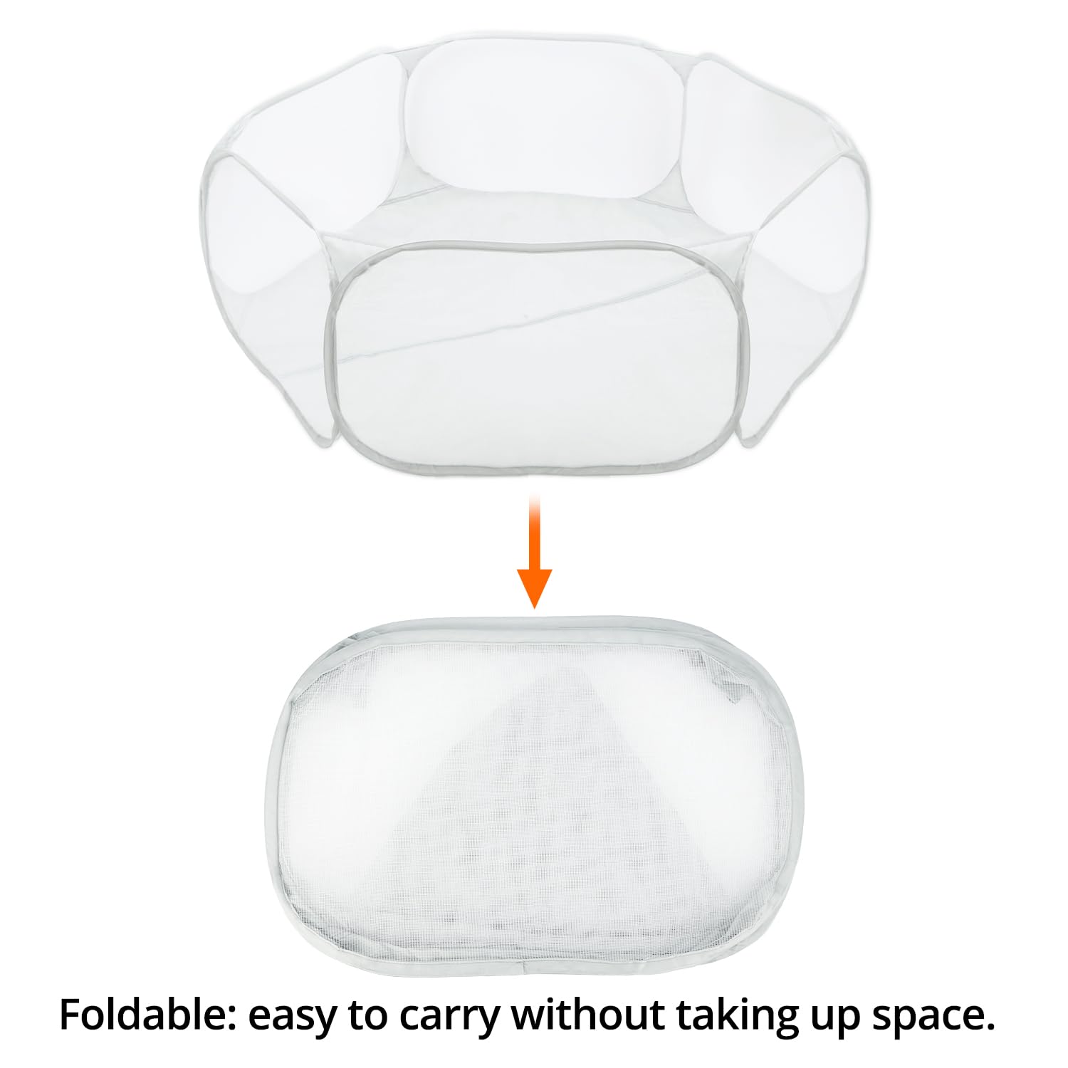 QWORK® Small Pet Playpen, Portable Animal Playpen, Pop up Play Pen, for Guinea Pigs Rabbits, Hamsters, Cats, Dogs - Image 4