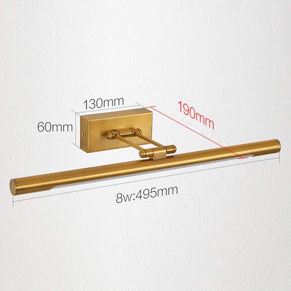 Luci da parete, Lampada da parete for bagno 5W Lampada da specchio for trucco moderna a LED con interruttore Angolo regolabile Lampada for foto rifinita in metallo Raccordo for bagno, 3 modalità di il