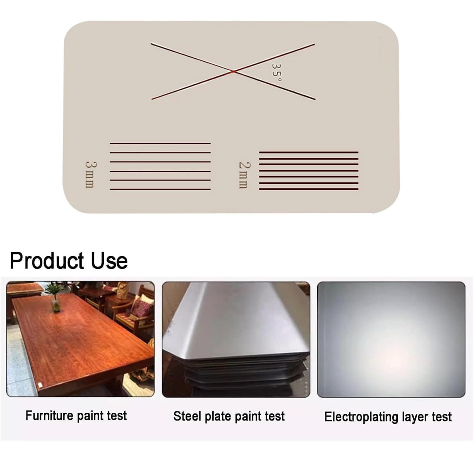 Regla De Corte Transversal, Guía De Corte Transversal para Medir La Adherencia, Medidor De Adherencia De Cuadrícula De Cien Puntos, Espacio De Corte: 1 Mm, 1,5 Mm, 2 Mm, 3 Mm B