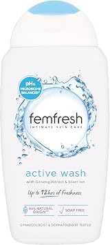 Femfresh Active Intimate Wash, Feminine Hygiene Shower Gel Cleanser, 250ml