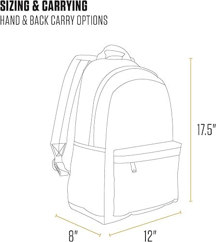 Miniatura 5 de Carhartt Mochila clásica para laptop de 21 L, resistente al agua, con funda para laptop de 15 pulgadas y compartimentos organizativos, sin PFAS,