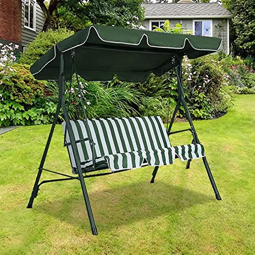 Typutomi Porch Swing Canopy Replacement, 600D Oxford Thickened Waterproof Swing Replacement Top Cover Outdoor Garden Swing Seat Replacement Canopy For 2 Seater Swing(Beige, 55X47X6Inch) #TOP3