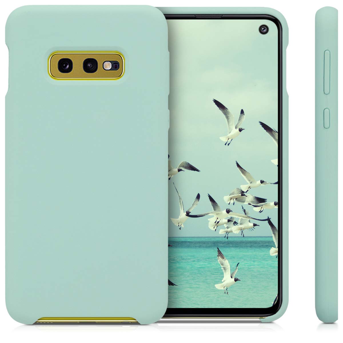 kwmobile Cover per Samsung Galaxy S10e Custodia - Back Case per Smartphone in Silicone TPU - Protezione Gommata - menta matt - 5