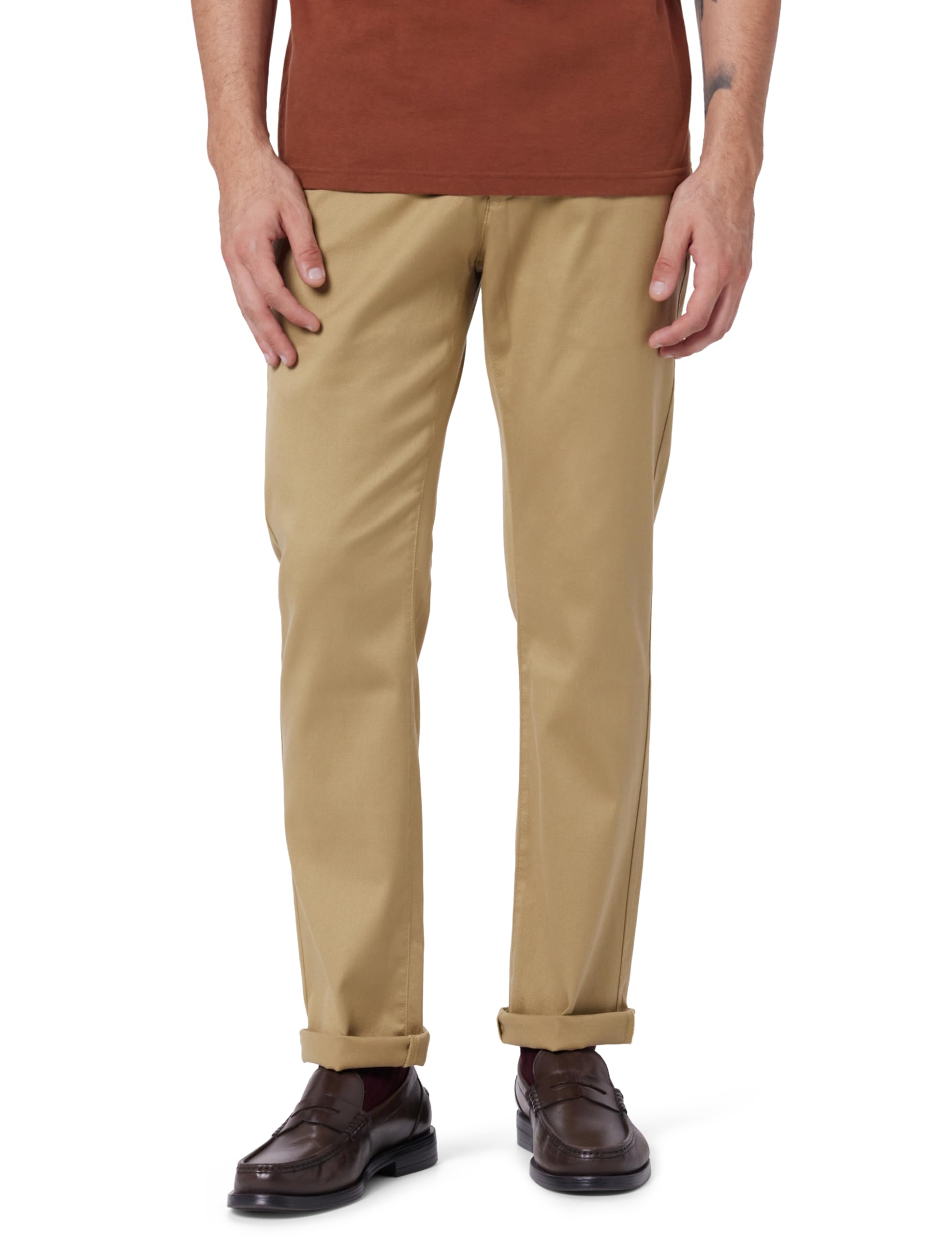 van heusen Men's Mid Rise Soild Premium Cotton Regular Fit Flat Front Casual Trouser Chinos-picture-42